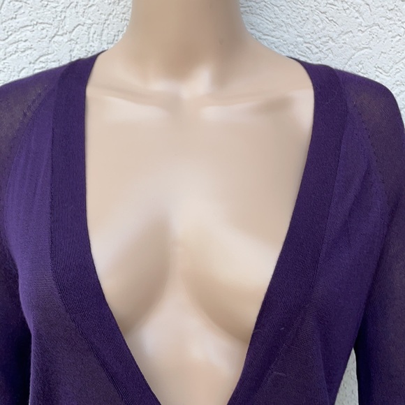 New GAP cardigan purple Sheer Button Up - Picture 2 of 8